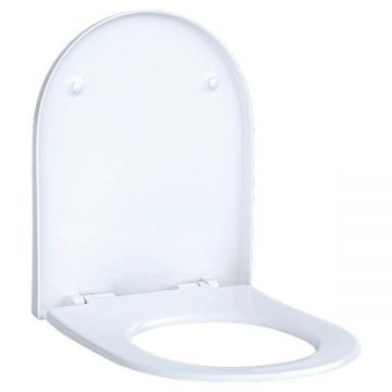 Capac WC Geberit, Acanto, soft close si quick release, alb