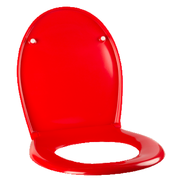 Capac WC MSV, duroplast, rosu, 37,5 x 44,5 x 4 cm