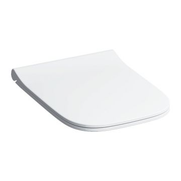 Capac WC, Geberit, Smyle Square, cu quick release și soft close, formă sandwich, alb, 500.688.01.1