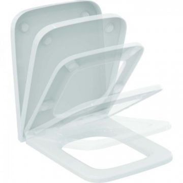 Capac Wc Ideal Standard Blend Cube soft-close - Culoare Alb pal