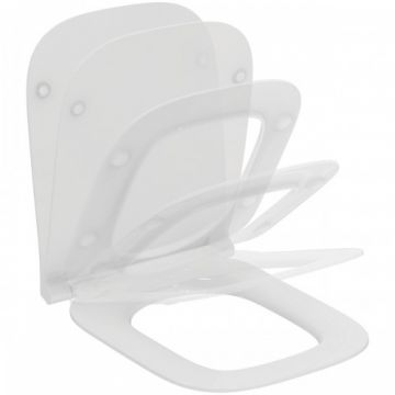 Capac wc Ideal Standard I.Life B slim soft-close - Culoare Alb pal
