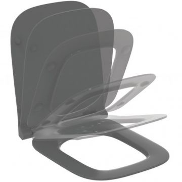 Capac Wc Ideal Standard I.Life B soft-close slim, gri - Culoare Gri