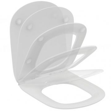 Capac wc Ideal Standard Tesi soft-close, slim - Culoare Alb pal