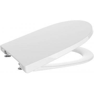 Capac WC Roca Ona Compact Supralit cu inchidere lenta  alb