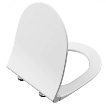 capac WC slim, inchidere lenta soft close, functie de eliberare rapida, alb   120-003R009