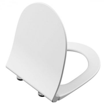 capac WC slim, inchidere lenta soft close, functie de eliberare rapida, alb mat   120-001R009