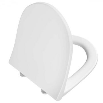 capac WC slim, inchidere lenta soft close, functie de eliberare rapida, alb mat   130-001R009