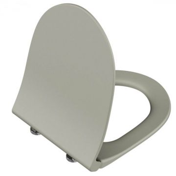 capac WC slim, inchidere lenta soft close, functie de eliberare rapida, taupe mat   120-020R009