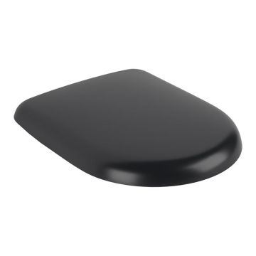 Capac WC, Villeroy & Boch, Antao, cu soft close si quick release, pure black