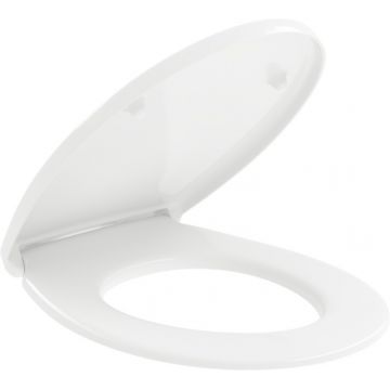 Capac wc Villeroy & Boch O.Novo cu inchidere lenta si QuickRelease  368x438mm  alb Alpin