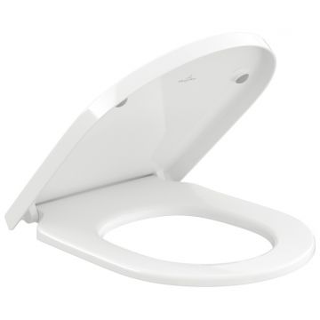 Capac WC Villeroy & Boch Subway 3.0 AntiBac  cu inchidere lenta si QuickRelease  alb Alpin