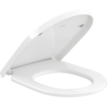 Capac WC Villeroy & Boch Subway 3.0 cu inchidere lenta si QuickRelease  374x438mm  alb Alpin